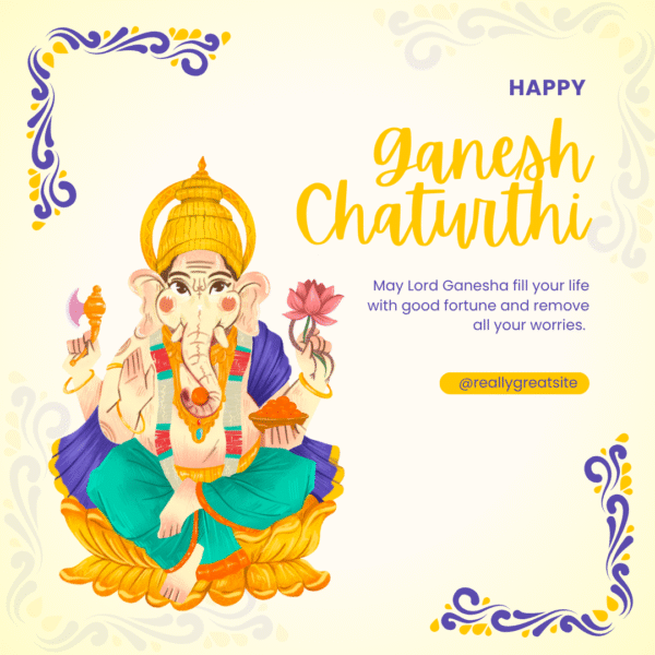 Ganesh Festival Wishes Card FEST-GN-022