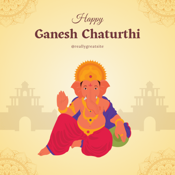 Ganesh Festival Wishes Card FEST-GN-023