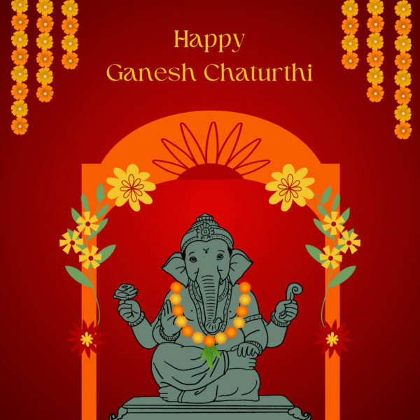 Ganesh Festival Wishes Card FEST-GN-024
