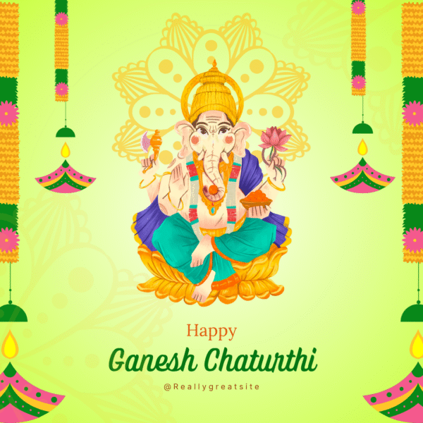 Ganesh Festival Wishes Card FEST-GN-025