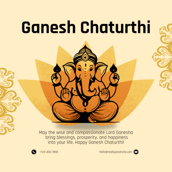 Ganesh Festival Wishes Card FEST-GN-028