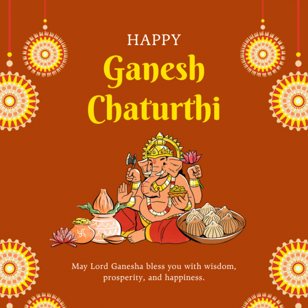 Ganesh Festival Wishes Card FEST-GN-030
