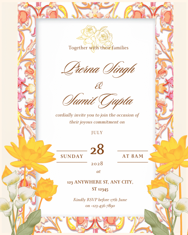 Elegan Wedding Card DP-WI-007