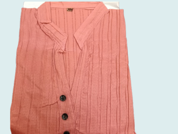 Peach Soft Fabric Collar Neck Top